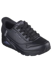 Skechers Damen Slip-On Sneaker "Uno - Easy Air", Gr. 36, schwarz, Lederimitat, Mesh, unifarben, sportlich, Schuhe, Schlupfschuh, Slipper,