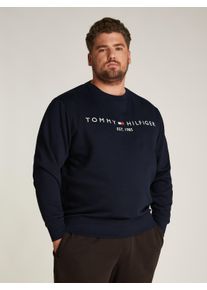 Tommy Hilfiger Big & Tall Herren Sweatshirt "BT-TOMMY LOGO SWEATSHIRT-B", blau, casual, Gr. XXXL, TOMMY HILFIGER BIG & TALL, unifarben, Sweatware, Obermaterial: 70% Baumwolle,