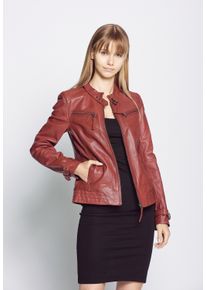 Mustang Damen Lederjacke "14Ryana", rot, Gr. S, Obermaterial: 100% Lammleder / Futter: 100% Baumwolle / Ärmelfutter: 100% Polyester, Jacken