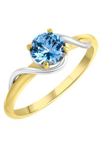 Firetti Damen Fingerring "Schmuck Geschenk Silber 925 Silberring Silberring blau", 62, Silber 925 (Sterlingsilber), 2mm, blau, Silber 925