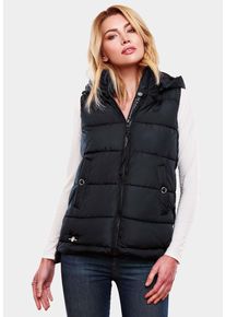 Marikoo Damen Steppweste "Zarinaa", blau, Gr. M, Obermaterial: 100% Polyester, Futter&Wattierung: 100% Polyester, Westen, mit vier seitlichen Taschen
