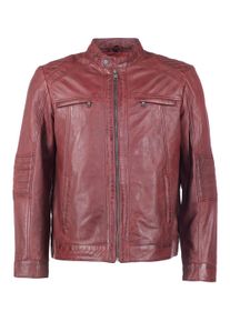 JCC Herren Bikerjacke "Alurave", rot, Gr. 46, Oberstoff: 100% Lammleder / Futter: 100% Polyester, Jacken