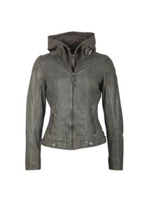 Mauritius Damen Lederjacke "CASEY", grau, modisch, Gr. XS, used, Obermaterial: 100% Schafsleder. Futter: 100% Baumwolle. Ärmelfutter: 100% Polyester,