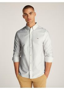 Tommy Jeans Herren Langarmhemd "TJM REG OXFORD SHIRT EXT", beige, casual, Gr. L, unifarben, Web, Obermaterial: 100% Baumwolle, Hemden, mit