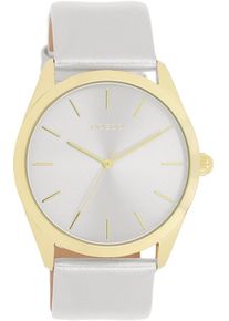 Oozoo Damen Quarzuhr, silber, Armbanduhren, Armbanduhr, Damenuhr, Herrenuhr, Lederarmband, analog