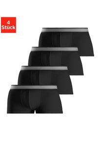 H.I.S. H.I.S Herren Hipster, Gr. S, schwarz, Jersey, Obermaterial: 95% Baumwolle, 5% Elasthan, unifarben, Unterhosen, knapp sitzende Boxershorts aus