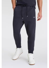 BOSS Green Herren Jogginghose "Hadikonos", blau, casual, Gr. XXXL, unifarben, Web, Obermaterial: 95% Baumwolle, 5% Elasthan, Hosen, mit BOSS Logodruck