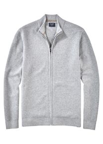 OLYMP Herren Strickjacke "OLYMP Strick Casual", grau, Gr. XL, Obermaterial: 100% Baumwolle, Strickjacken