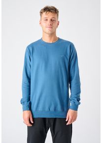 Cleptomanicx Herren Sweatshirt "Ligull", blau, casual, Gr. XL, meliert, 100% Baumwolle, Sweatshirts, mit kleiner Möwen-Stickerei