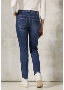 Cecil Damen Comfort-fit-Jeans, blau, casual, Gr. 26, unifarben, Jeans, 78% Baumwolle, 20% Polyester, 2% Elasthan, Jeans, Middle Waist