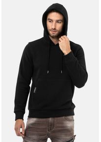 Cipo & Baxx CIPO & BAXX Herren Sweatshirt "Sweatshirts", schwarz, Basic, Gr. M, unifarben, 70% Baumwolle;30% Polyester, Sweatshirts, mit Kapuze, CL557