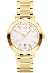 Movado Damen Quarzuhr "VIZIO, 0607636", gold, Armbanduhren, Armbanduhr, Damenuhr, Swiss Made, Datum, Saphirglas