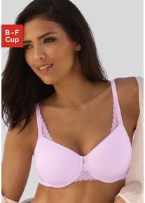 Lascana Damen Minimizer-BH, Gr. 95, lila, Microtouch, Spitze, Spacer, Obermaterial: 87% Polyamid, 13% Elasthan, feminin, BHs, mit Spacer-Schalen und