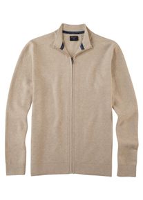 OLYMP Herren Strickjacke "OLYMP Strick Casual", beige, Gr. XXL, Obermaterial: 100% Baumwolle, Strickjacken