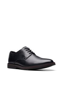 Clarks Herren Schnürschuh "Atticus LTLace", Gr. 41, schwarz, Leder, casual, Schuhe, Hybrid Sneaker, Business Schnürschuh mit sportiver Laufsohle