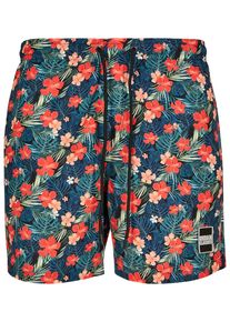 Urban Classics Herren Badeshorts "Urban Classics Herren Pattern Swim Shorts", schwarz, Gr. XS, 100% Polyester, Badehosen