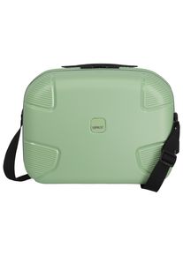IMPACKT Beautycase "IP1", grün, Polypropylen, unifarben, Taschen, Kulturbeutel Hartschale Trolley-Aufsteck-System Tragegurt Laptopfach
