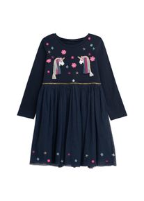 DANAMADE Mädchen Tüllkleid "DANAMADE Dress DCLAR", blau, Gr. 104, Oberteil: 95% Baumwolle 5% Elasthan / Rock: 100% Polyester / Futter: 100%