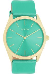 Oozoo Damen Quarzuhr, blau, Armbanduhren, Armbanduhr, Damenuhr, Herrenuhr, Lederarmband, analog