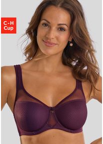 Nuance Damen Minimizer-BH, Gr. 95, lila, Netz, Obermaterial: 79% Polyamid, 15% Polyester, 6% Elasthan, feminin, BHs, mit Bügel und transparenten