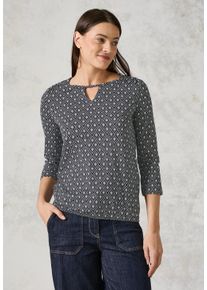 Cecil Damen Print-Shirt, grau, casual, Gr. S, bedruckt, Web, Stoff, 50% Baumwolle, 50% Modal, Shirts, mit grafischem Muster