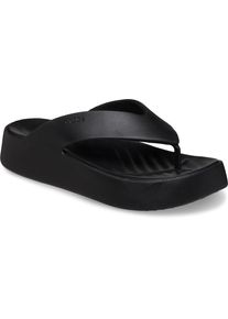 Crocs Damen Zehentrenner "Getaway Platform Flip", Gr. 42, schwarz, Croslite, unifarben, sportlich, Schuhe, Plateau, Sommerschuh, Schlappen mit