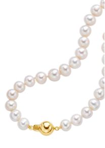 Firetti Damen Perlenkette "Schmuck Geschenk Gold 585 Halsschmuck Halskette Perle", Gelbgold 585-Perlen, L: 48cm, gold, Gelbgold 585, Perlen,