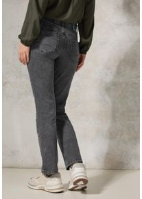 Cecil Damen Gerade Jeans, grau, casual, Gr. 36, unifarben, Jeans, 77% Baumwolle, 20% Polyester, 3% Elasthan, Jeans, 5-Pocket-Style
