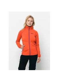 Fleecejacke Jack Wolfskin "FORTBERG FZ W" Gr. XS (34), orange (vibrant, orange) Damen Jacken