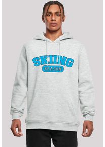 F4NT4STIC Herren Kapuzenpullover "Skiing Season Winter Sport", grau, casual, Gr. XS, Obermaterial: 65% Baumwolle, 35% Polyester, Pullover, Premium
