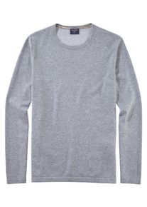 OLYMP Herren Rundhalspullover "OLYMP Strick Casual", grau, casual, Gr. XL, Obermaterial: 100% Baumwolle, Pullover, Crew Neck