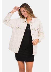 Cipo & Baxx CIPO & BAXX Damen Jeansjacke "Jeansjacke", beige, casual, Gr. M, unifarben, 100% Baumwolle, Jacken, mit stylischen auffälligen Elementen, WJ211