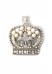 Damen Brosche "Princess", beige, Collezione Alessandro, Messing, Broschen, mit Glassteinen