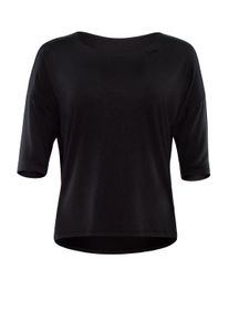 WINSHAPE Damen 3/4-Arm-Shirt "BAMS001", schwarz, Gr. XL, 95% Viskose aus Bambus, 5% Elasthan, Shirts, Seidig weiches Bambusgewebe