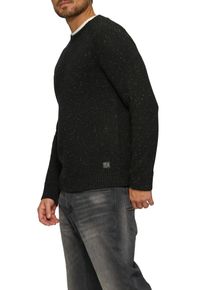 s.Oliver Herren Rundhalspullover, schwarz, casual, Gr. M, Glitzermuster, Strick, Obermaterial: 60% Baumwolle, 40% Polyacryl, Pullover, mit