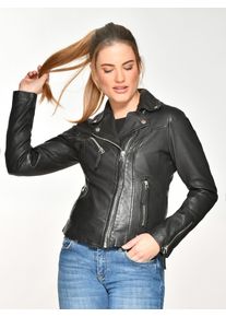 Maze Damen Lederjacke "Amur", schwarz, Gr. XL, Obermaterial: 100% Lammleder / Innenfutter: 100% Baumwolle / Ärmelfutter: 100% Polyester, Jacken