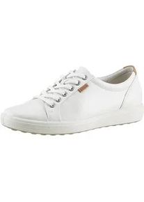 Sneaker Ecco "SOFT 7 W" Gr. 37, beige (creme) Damen Schuhe mit Label, Freizeitschuh, Halbschuh, Schnürschuh, schmale Form