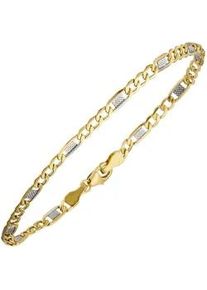 Goldarmband Jobo Armbänder Gr. Gelbgold 333, goldfarben (gelbgold 333) Damen Steg-Panzerarmband 333 Gold bicolor 19 cm