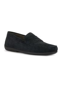 Geox Herren Mokassin "U ASCANIO C", Gr. 41, blau, Veloursleder, unifarben, elegant, Schuhe, Loafer, Pennyloafer, Slipper zum bequemen Schlupfen