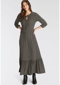 Tamaris Damen Midikleid, schwarz, feminin, Gr. 34, Jersey, Obermaterial: 95% Viskose, 5% Elasthan, Kleider, aus bequemem Jersey