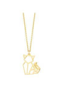JULIE JULSEN Damen Kette mit Anhänger "925/- Sterling Silber vergoldet Katze", 40cm, Silber 925 (Sterlingsilber), L: 40cm B: 12.0mm, gold, Silber 925