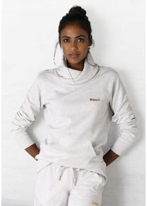 Damen Longsweatshirt, BENCH. LOUNGEWEAR, Gr. 32, beige, Sweatware, Obermaterial: 90% Baumwolle, 10% Polyester, unifarben, meliert, Basic,