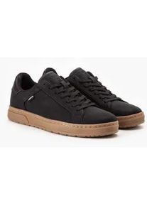 Levi's Sneaker LEVI'S "PIPER" Gr. 42, schwarz (schwarz, beige) Herren Schuhe Schnürer, Halbschuh, Freizeitschuh mit Label