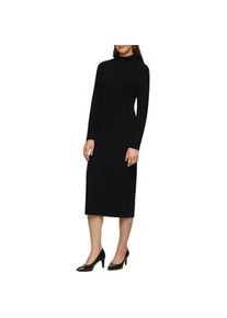 Strickkleid s.Oliver BLACK LABEL Gr. 44, N-Gr, schwarz Damen Kleider 34 lang, mit Stehkragen