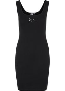 Karl Kani Damen Shirtkleid "Karl Kani Damen KW-DS011-001-01 Small Signature Rib Dress", schwarz, Gr. S, 95% Baumwolle, 5% Elasthan, Kleider
