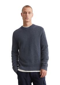 Marc O'Polo Herren Rundhalspullover, blau, Gr. L, MARC O'POLO DENIM, Strick, Obermaterial: 100% Baumwolle, Pullover