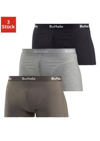 Buffalo Herren Hipster, Gr. 4, grün, Jersey, Obermaterial: 95% Baumwolle, 5% Elasthan, unifarben, Unterhosen, knapp sitzende Boxershorts aus