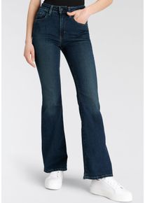 Levi's LEVI'S Damen Schlagjeans "726 HR FLARE", blau, casual, Gr. 26, Web, Obermaterial: 85% Baumwolle, 7% Lyocell, 6% Elastomultiester, 2% Elasthan, Jeans