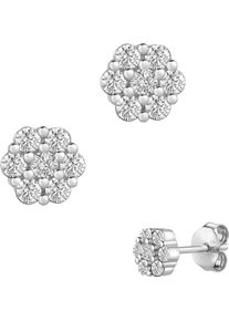 Firetti Damen Paar Ohrstecker "Schmuck Geschenk Silber 925 Ohrschmuck Ohrringe Blume", Silber 925 (Sterlingsilber), silber, Silber 925