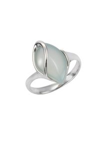 Vivance Damen Fingerring "925/- Sterling Silber Aqua Achat", 056 (17,8), 4,35 ct, Silber 925 (Sterlingsilber), weiß, Silber 925 (Sterlingsilber),